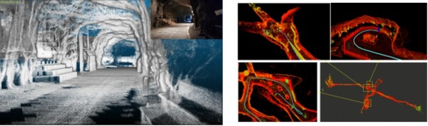 자율터널탐사로봇이 생성한 동굴 내부 3D 지도. 사진= 국방과학연구소