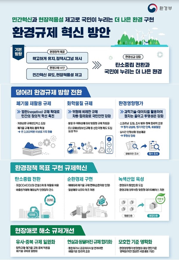 환경규제 혁신 방안 주요 내용 (인포그래픽).