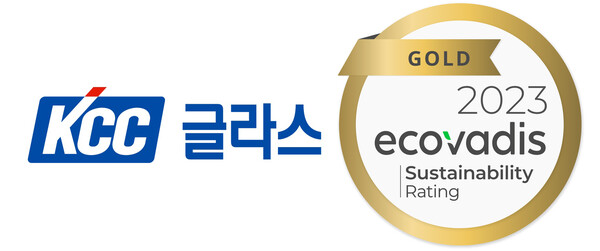 KCC글라스(케이씨씨글라스, 대표 정몽익)가 글로벌 조사기관인 에코바디스(EcoVadis)의 ‘2023년 지속가능성 평가’에서 2년 연속 ‘골드 메달’ 등급을 획득했다.